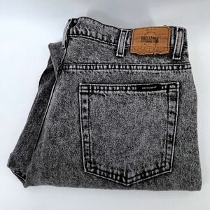Brittania Jeans Mens 38x30 Grey Acid Wash Vintage 90s Made in USA Relaxed Fit